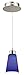 Elk Lighting LCA501-7-16M Coppa 1 Light LED Pendant with Blue Glass, Satin Nickel