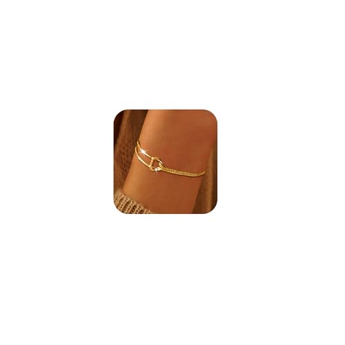 Dainty 925 Sterling Silver Knot Bracelet to Daughter Mom 14K Gold Plated Couples Matching Forever Infinity Bracelets Snake Chain Bracelet Love Knot Friendship Best Friend Wedding Halloween Jewelry