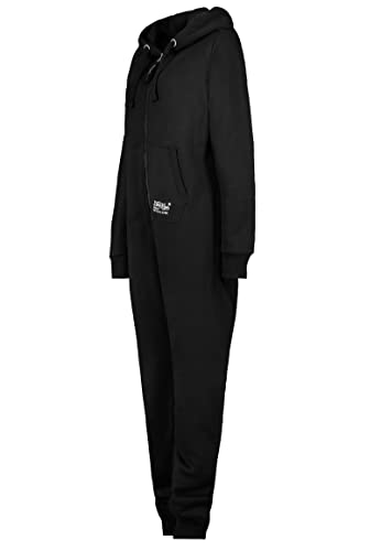 Eight 2 Nine Damen Sweat Overall Einteiler Onesie black M/L