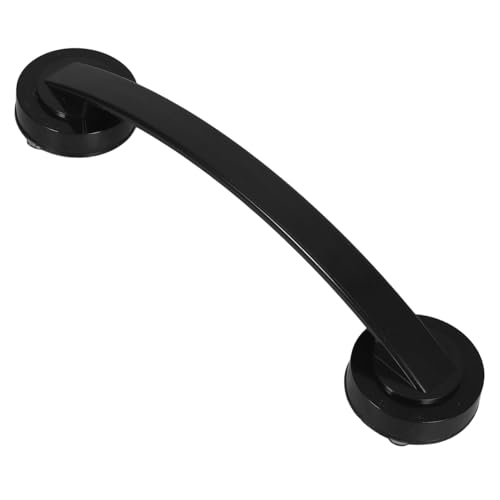 Operitacx Bathroom Shower Grab Bar for Seniors and Disabled, Non-Skid Safety Handrail Strong Suction Cups, Extended Black Grab Handle for Bathtubs and Shower Seats