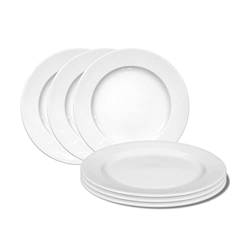 Seltmann-Weiden-Commercial-Dinnerware-Meran-Porcelain-Flat-Plate-with-Rim-Salad-Plate-White-9-Inch-Set-of-6