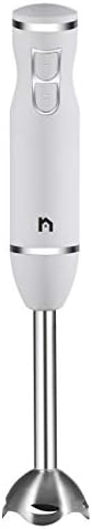 New House Kitchen Immersion Hand Blender 2 Speed Stick Mixer with Stainless Steel Shaft & Blade, 300 Watts Easily Food, Mixes Sauces, Purees Soups, Smoothies, and Dips, Ivory