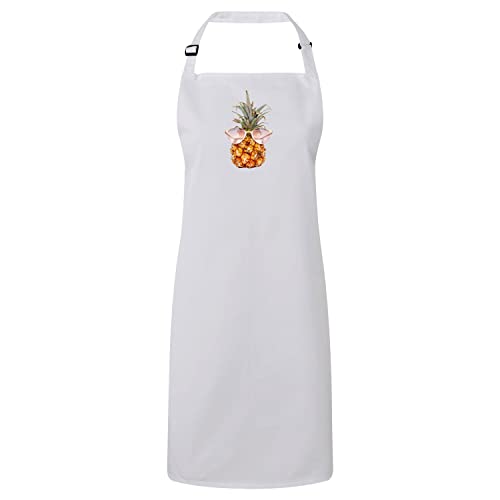 Tablier cuisine premium ananas à lunettes, le cadeau original pour passionnés de cuisine