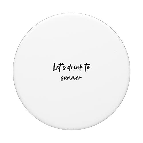 Let's drink to summer PopSockets Swappable PopGrip, Black - Image 3