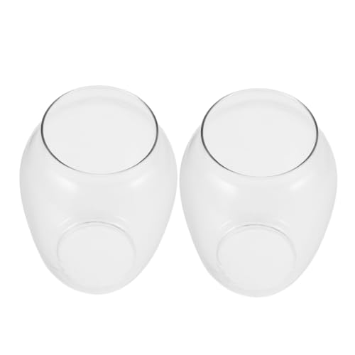Cabilock Abat-jour à Pétrole En Verre Rond 2 Pièces Remplacement Lanterne à Kérosène Solide Éclairage Extérieur Camping Rétro