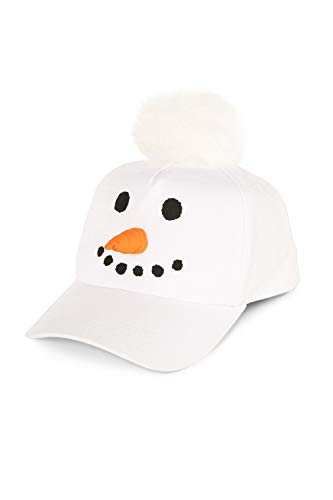 Tipsy Elves Snowman Face Hat - Funny White 3-D Christmas Hat for Men & Women
