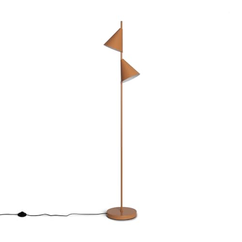 LEDKIA LIGHTING - Lampadaire Whirlwind | Design Minimaliste | Fonctionne avec Ampoules E14 25W Max | Aluminium Moderne | Éclairage Adaptable, Camel, Métal