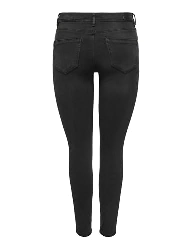 ONLY ONLY Damen Onlwauw Mid Sk Bj1097 Noos Jeans, Washed Black, L / 34L EU - Zusatzansicht 4 | TV | Video | Foto