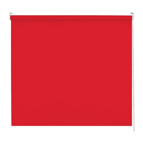 Image of APEX FURNISHINGS Roller Blinds Made to Measure Red Blackout Blinds for Windows, Thermal Insulated UV Protection Child Safety Easy Fit Home Office Window Blinds Upto 180W x 165H cm