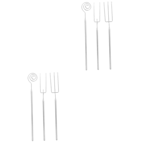 FUNOMOCYA 2 Sets Chocolate Fondue Fork Candy Making Supplies Fondue Sticks Candy Decorating Dipping Tool Chocolate Dipping Tools Candy Melts Forks Kitchen Gadgets Silver Stainless Steel
