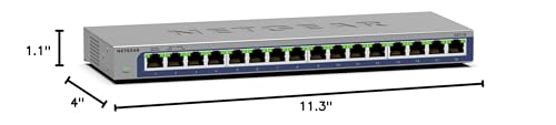 Image of NETGEAR 16-Port Gigabit Ethernet Unmanaged Switch (GS116) - Desktop or Wall Mount