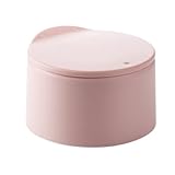 wrtgerht Kleiner Mülleimer, Mini-Desktop-Papierkorb mit Deckel, Kleiner Büro-Arbeitsplatten-Mülleimer for Badezimmer-Waschtisch, Tischplatte oder Couchtisch. Küchengeräte (Color : Pink)