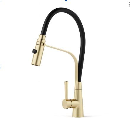 ANW HOME Ausziehbare Küchenarmatur, Küchenarmatur mit Brause, Gebürstetes