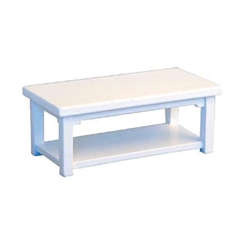 Melody Jane Dolls House Modern White Coffee Table1 Cover