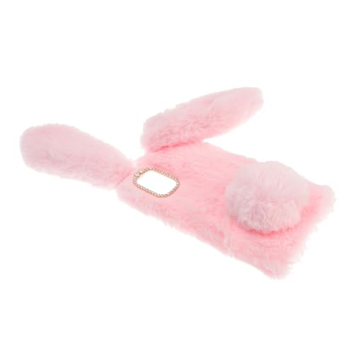 EXQUIMEUBLE 1 Pieza Funda de Teléfono con Diseño de Conejo Adorable y Brillante Carcasa de Peluche Compatible con Samsung Protección Choques y Botones Color Rosa