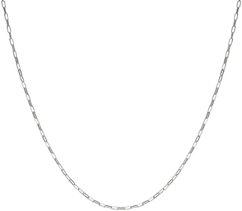 Necklace for Women Small Paper Clip Jewelry Pendant Chain 18k Choker Collar