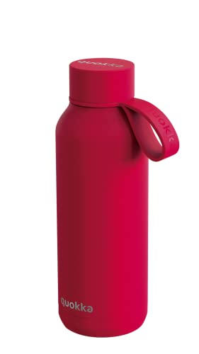 Chiusura anti-perdite di alta qualità, anche a contatto diretto con caffè, acqua o tè, per evitare versamenti accidentali e mantenere la temperatura. La nostra bottiglia è isolata grazie all'isolamento sottovuoto a doppia parete, che mantiene la temperatura interna indipendentemente dalla temperatura esterna. Le bevande rimangono fredde fino a 18 ore e calde fino a 12 ore