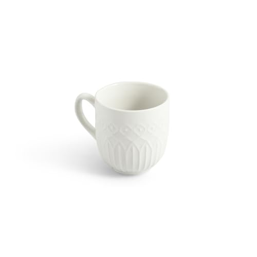 Image of ExclusiveLane 'Minimalist' Ceramic Coffee Mugs (Set of 2, 340 ml, In Gift Box, Microwave and Dishwasher Safe, Hand-Embossed) | Ceramic Coffee Mug Coffee Cup Set of 2 Tea Mugs Set Tea Cups Ceramic Mugs