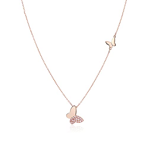 Collier papillon argent 925 sterling de luxe pour femme