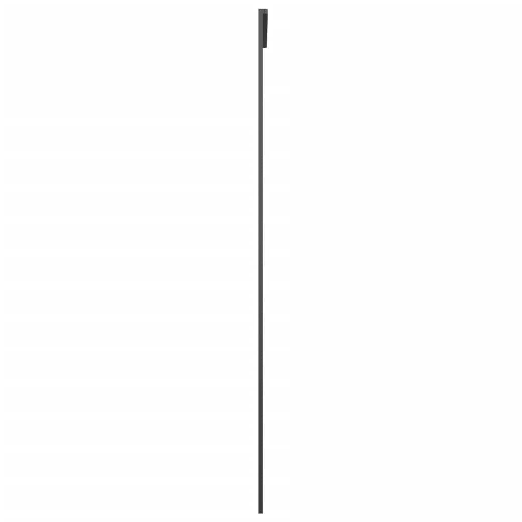 vidaXL Porta Scorrevole in Alluminio e Vetro ESG 76x205 cm Nera