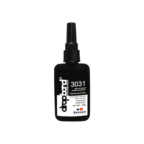 Image of POLYFIX Dropbond 3031 UV Glue With No Odor And Rapid Curing | Ideal For Acrylic To Paper Lamination, Glass And Paper, For Glass, Acrylic Paperweights, Laminated Certificates, And Mementos.100G