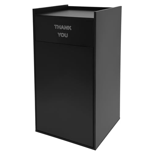 Gabinete de basura de madera 30L con tapa y bandeja