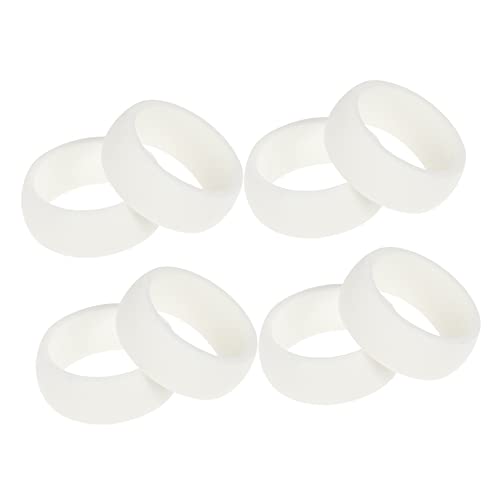 GAROZATION 8pcs Mens Sports Silicone Rings Workout Ring for Men Fitness Finger Gym Accessories Build Non-slip Odorless Latex-
