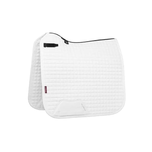 LeMieux Dressage Cotton Square Saddle Pad - English Saddle Pads for Horses - Equestrian Riding Equipment and Accessories (White - Large)