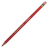 Col-Erase Pencil w/Eraser, Carmine Red Lead/Barrel, Dozen