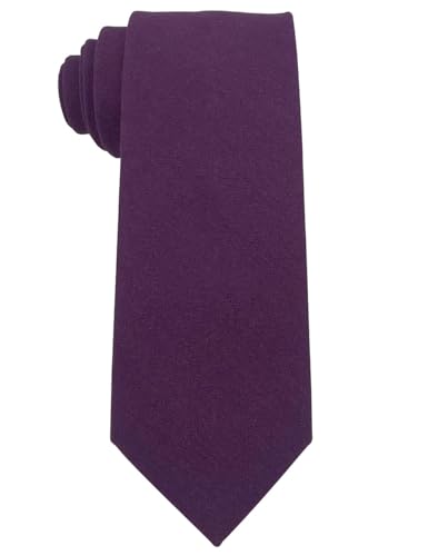 Image of Kebocis Mens Solid Color Cotton Necktie for Men