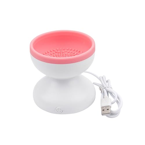 Elektronischer Make-up-Pinsel-Reiniger,Make-up-Pinsel-Reinigungsmaschine Tragbare Schönheits,Automatischer USB-Spinner,Kosmetikpinsel-Reiniger,Schnell Trocknende Pinsel-Reinigungsmaschine (Weiß)