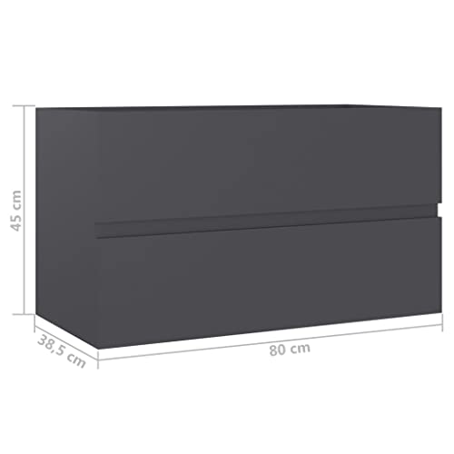 vidaXL-Mueble-con-Lavabo-Armario-Tocado-Fregadero-Aseo-Cuarto-de-Bano-Inodoro-Ducha-Banero-Mobiliario-Robusto-Estable-Aglomerado-Gris