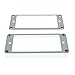 Dopro Set of 2 Plastic Humbucker Pickup Ring Pickup Mounting Frame Flat Bottom 3 * 5 for Neck and 7 * 9 for Bridge Pickup Chrome