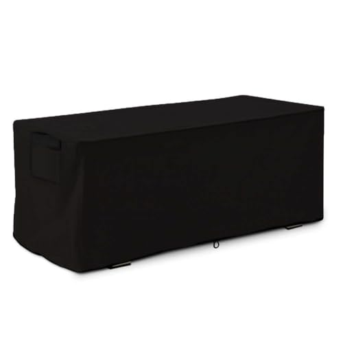 Storage Box Cover - Garden Deck Box Cover | Garden Furniture Protective Covier | Waterproof Heavy Duty 600D Oxford Fabric, UV Resistant, Windproof Drawstring, All-Weather Outdoor Protection Storage Box Cover - Garden Deck Box Cover | Garden Furniture Protective Covier | Waterproof Heavy Duty 600D Oxford Fabric, UV Resistant, Windproof Drawstring, All-Weather Outdoor Protection