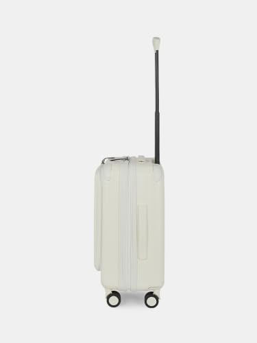 Image of SWISS MILITARY Polycarbonate Summit 360 Rotatable 8 Wheels 60cm Hard Trolley Luggage, Anti Theft Zip, TSA Lock, 15.6 inch Laptop Compartment, Expandable Storage Suitcase & Dust Cover Free Small White 62L