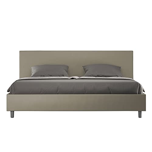 BS COM Letto matrimoniale king size contenitore imbottito 200x200 similpelle