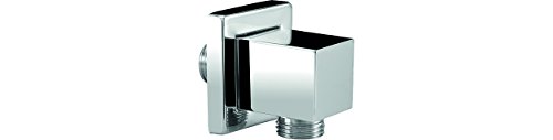 Preisvergleich Produktbild Aquashine® Design Wandanschlussbogen quadratisch / Wandauslaufbogen / Messing verchromt / Anschluss DN 15 - 1 / 2" Standard / Mit Rückflussverhinderer