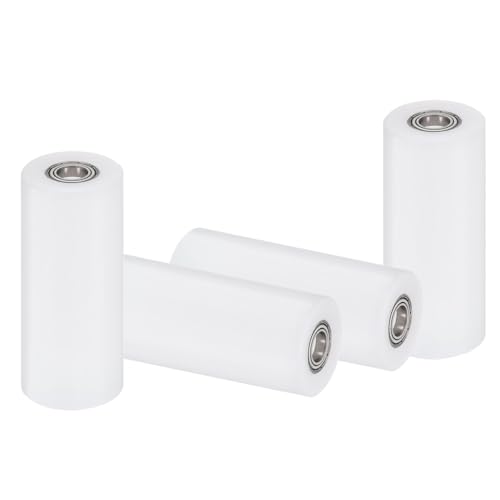 Polea de nylon para correa plana QUARKZMAN rueda guía de 10 x 40 x 80mm con rodamiento