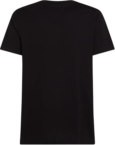 Tommy Hilfiger Herren T-Shirt Kurzarm Stack Tee mit Rundhalsausschnitt, Schwarz (Black), S – Ansicht 5