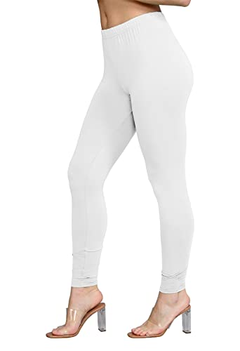 Leggings viscose blanc anti-serrement extensible cheville 40-42 - 5