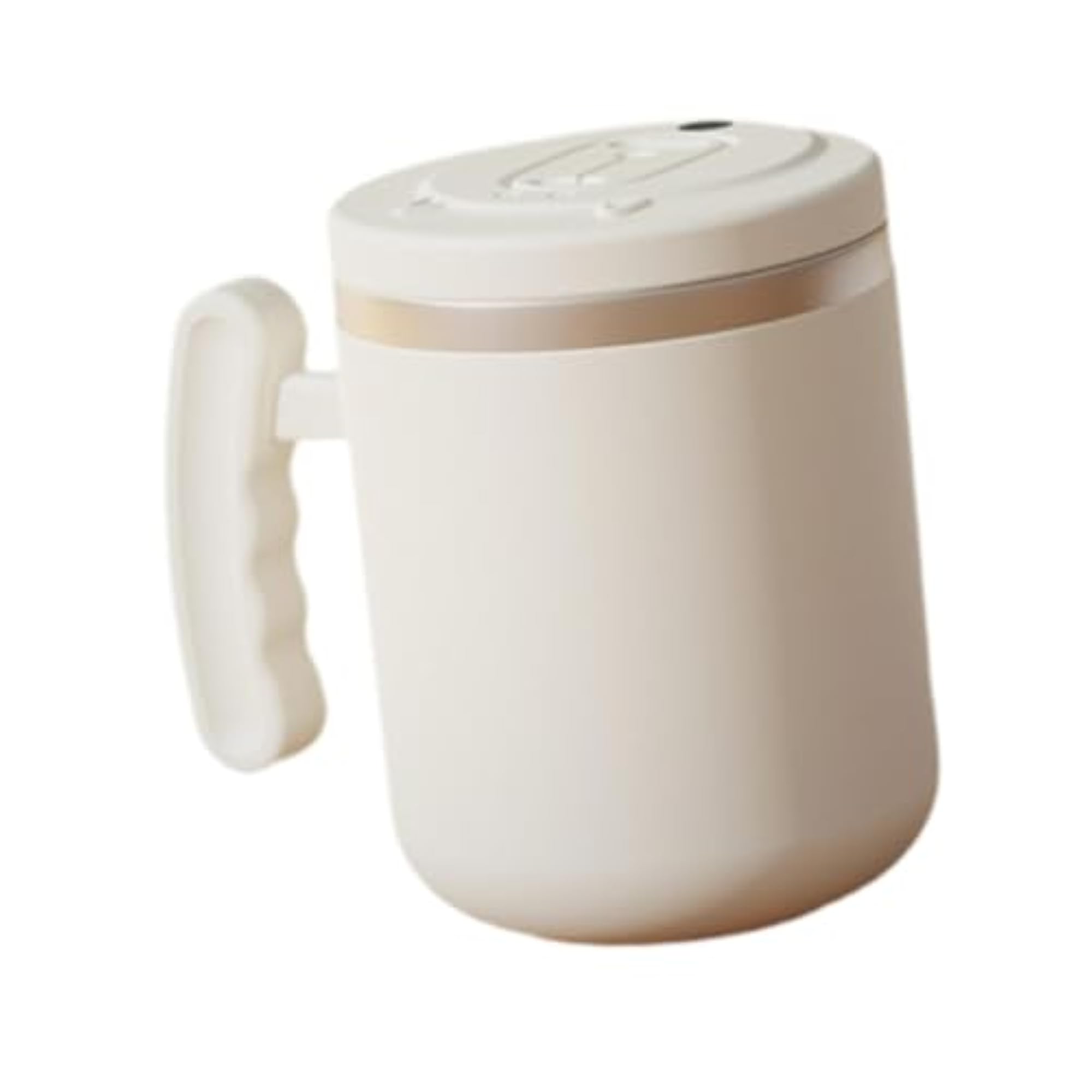 Automatic Stirring Coffee Mug, Beige Mixing Cup