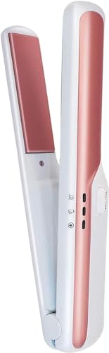 Plancha para Cabello Patins Color Rosa con Calentamiento Rápido y Control de Temperatura USB miniatura 1