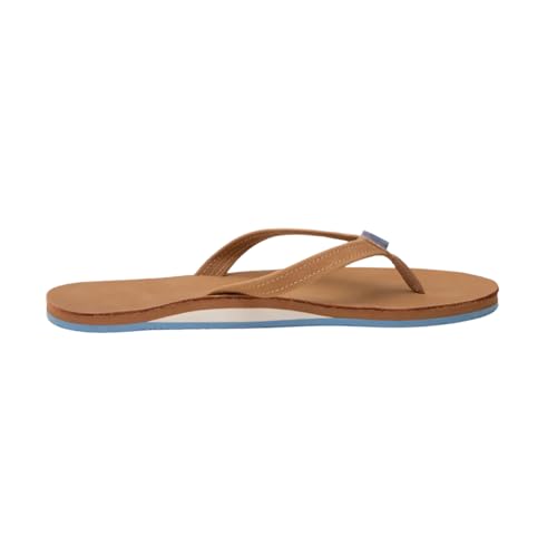 Hari Mari- Fields- Women's Nubuck Leather Flip Flops with Colorful Outsole- No Break Ins, Firm Arch Support, and Beveled Edge to Reduce Tripping4
