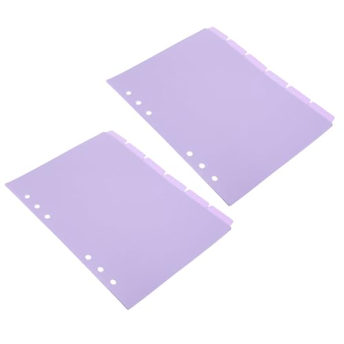 Separadores de página Alasum de 12 piezas en color púrpura resistentes para archivador