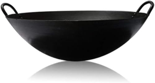 Wok Pan de Hierro Fundido y Acero Inoxidable 50 cm