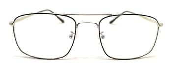 Jack MarcBuy Eyewear Frame Silver Metal Square Double Bridge For Men And Women