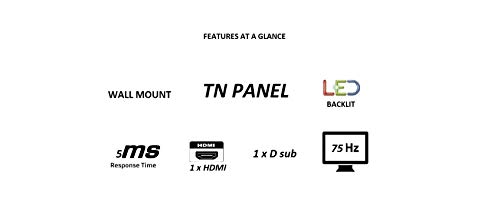 Image of Micromax MM185HHDM1P3 18.5-inch LED Backlit Computer Monitor (Black)(Not TV)