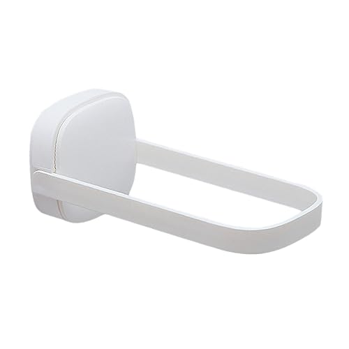 Perchero de pared individual y estante de almacenamiento plegable blanco 2