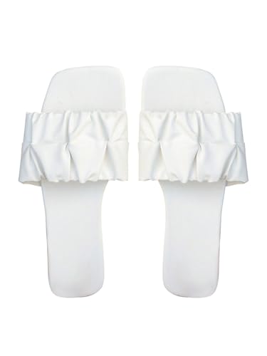 White Slides Sandals