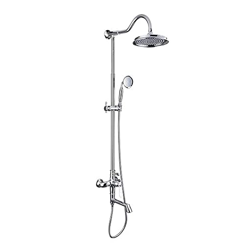 Pomme de douche multi-fonction et système de douche chrome pour jet ajustable
